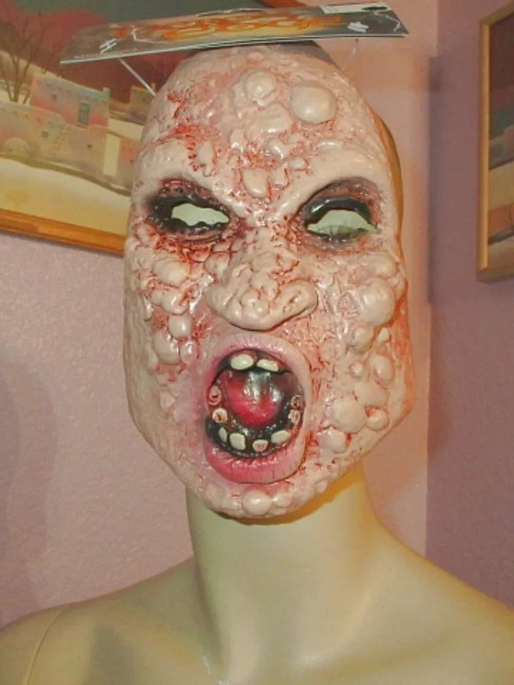 Ghoulish Mutated Zombie Latex Face Mask Pustules Boils Monster Halloween Cosplay